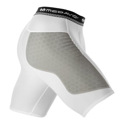 McDavid HEX Thin Sliding Short, Baseball Compression Short for Supporting Muscles & Preventing Fatigue, Moisture Wicking Technology, White, Adult: Medium