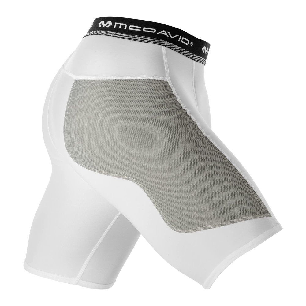 McDavid HEX Thin Sliding Short, Baseball Compression Short for Supporting Muscles & Preventing Fatigue, Moisture Wicking Technology, White, Adult: Medium