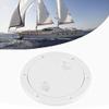 4in ABS Deck Plate Round White Deck Inspection Cover Screw Out Boat Inspection Hatch Cover Boat Accessory Easy to Open Simple to Install and Use view 2