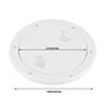4in ABS Deck Plate Round White Deck Inspection Cover Screw Out Boat Inspection Hatch Cover Boat Accessory Easy to Open Simple to Install and Use view 4