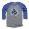 500 LEVEL Bobby WITT Jr. 3/4 Sleeve T-Shirt (Baseball T, XXX-Large, Royal/Heather Gray) - Bobby WITT Jr. Kansas City Stripes WHT view 1