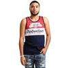 Budweiser Three Color Block Tank Top (as1, Alpha, l, Regular, Regular, Large) Red view 1