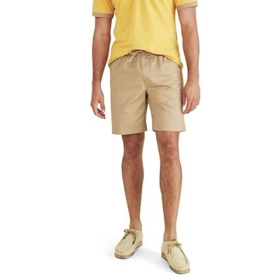 Dockers Men's Ultimate Straight Fit 7.5" Pull On Shorts with Supreme Flex, (New) Harvest Gold (Twill), Medium