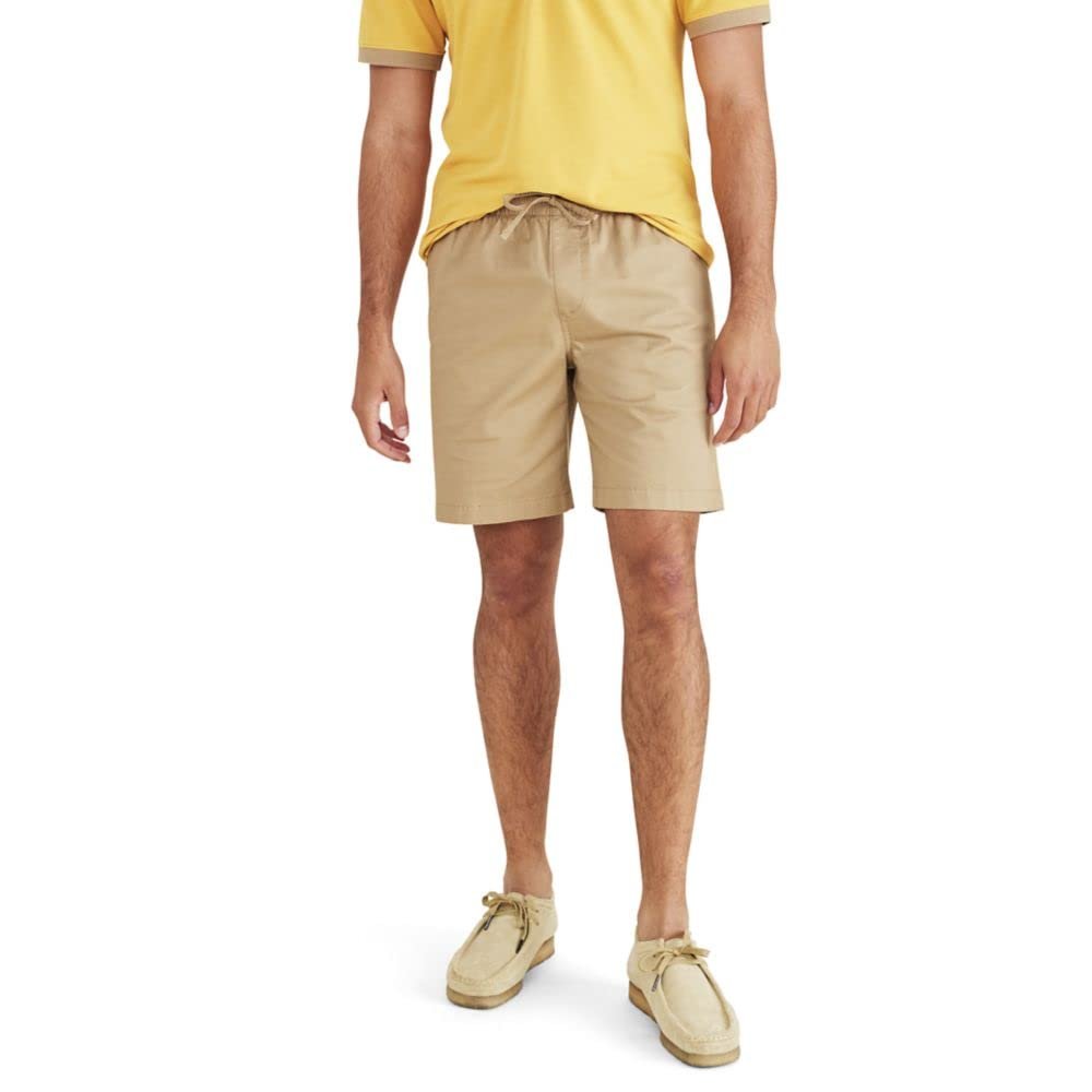 Dockers Men's Ultimate Straight Fit 7.5" Pull On Shorts with Supreme Flex, (New) Harvest Gold (Twill), Medium