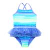Catalina Girls with Tutu Skirt One Piece Swimsuit, Tye Dye Print, 12 Months US
