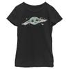 Girl's Star Wars: The Mandalorian Daydreaming Child T-Shirt - Black - X Large view 1