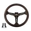 Huskey Rally Golf Cart Steering Wheel Fits Club Car Precedent 2004-Up,Tempo/Onward G&E Models,13 Inch Diameter & UV Coated PVC Material W/Carbon Fiber Pattern,Including a 5/6 Hole Chrome Adapter view 1