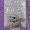 Star Wars Mandalorian Good Side Girls Short Sleeve Tee Shirt, Purple Berry, Small view 2