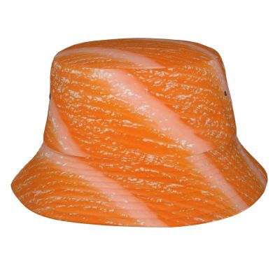 3D Funny Realistic Food Salmon Sushi Unisex Bucket Hat Summer Beach Sun Hat Packable Fisherman Hat