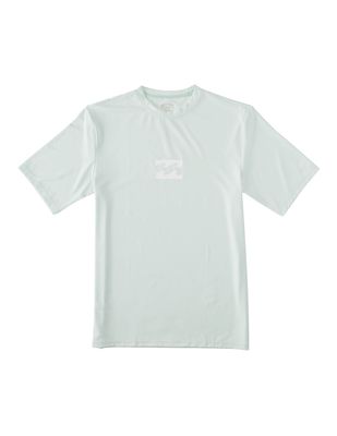 Billabong Men's Standard Classic Short Sleeve Loose Fit Rashguard, Seaglass Wave, Small