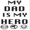Fifth Sun Marvel Classic DAD is My Hero Girls Short Sleeve Tee Shirt, White, Medium view 2
