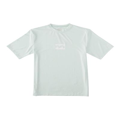 Billabong Men's Standard Classic Short Sleeve Loose Fit Rashguard, Seaglass Wave, Large