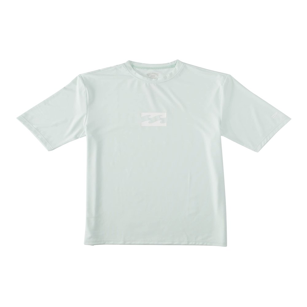 Billabong Men's Standard Classic Short Sleeve Loose Fit Rashguard, Seaglass Wave, Large