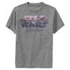 Star Wars Mandalorian Child Logo Fill Boys Short Sleeve Tee Shirt, Charcoal Heather, Small view 1
