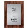 Crown Awards Custom Logo Wood Plaque Award, 6"x8" Metallix Wood Plaque Personalized with Silver Plate view 1