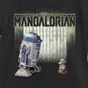 The Mandalorian Girl's Star Wars R2-D2 and Grogu Logo Poster T-Shirt - Black - Large view 2