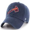 Atlanta Braves Navy Alternate Hammer Clean Up Adjustable Hat, Adult One Size Fits All view 1