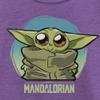 The Mandalorian Girl's Star Wars The Child Blue Circle Big Eyes T-Shirt - Purple Berry - X Large view 2