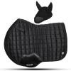 Gallop Shop Glow Satin Jumping Pro Numnah Cloth/Horse Saddle Pad (Black, Cob/Pony) view 1
