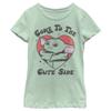 Girl's Star Wars: The Mandalorian Grogu Cute Lord T-Shirt - Mint - X Large view 1