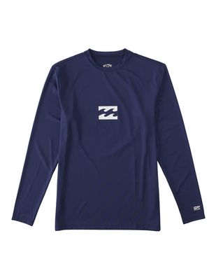 Billabong Men's Standard Classic Long Sleeve Loose Fit Rashguard, Navy Wave, Small