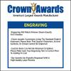 Crown Awards Custom Logo Wood Plaque Award, 6"x8" Metallix Wood Plaque Personalized with Black Plate view 3