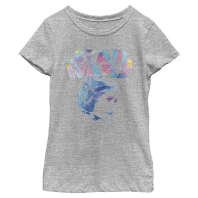 Star Wars Leia Pop Girls Short Sleeve Tee Shirt, Athletic Heather, Medium