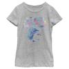 Star Wars Leia Pop Girls Short Sleeve Tee Shirt, Athletic Heather, Medium view 1