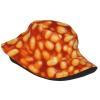 3D Funny Realistic Food Baked Beans Unisex Bucket Hat Summer Beach Sun Cap Packable Fisherman Hat view 2
