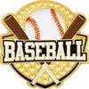1.25" Royal Baseball Pin, Gold Royal Baseball Team Pin Award view 1