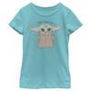 The Mandalorian Girl's Star Wars The Child Little Womp Rat T-Shirt - Tahiti Blue - X Small view 1