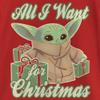 The Mandalorian Girl's Star Wars Grogu All I Want for Christmas T-Shirt - Red - X Large view 2