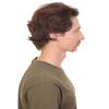 HPO Adult Men's Fake Human Hair Walrus Mustache | Novelty False Facial Hair | Brown Color | Costume Accessory for Adults view 4