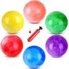 GCQJOQ 6 Pcs Playground Balls with Pump, 9 inch Inflatable Bouncy Balls for Kids Beach, School, Kickball DodgeBalls and Indoor Outdoor Plays view 1