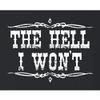 Medium Black Women The Hell I Won't Country Cropped Hooded Sweatshirt view 3