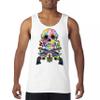 Dean Russo Skull and Guns Tank Top Colorful 2nd Amendment Men's Top White Small view 2