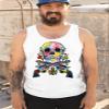 Dean Russo Skull and Guns Tank Top Colorful 2nd Amendment Men's Top White Small view 3