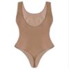 iiniim Women's Oil Glossy One Piece Swimsuit U Neck High Cut Swimwear Backless Bathing Suit Coffee A X-Large view 3