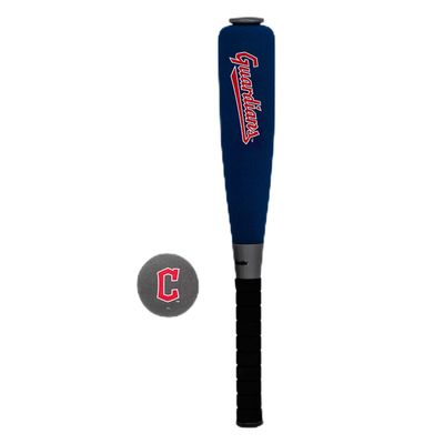 Franklin Sports Cleveland Guardians Foam Bat & Ball Set - 21" Soft Jumbo Team Baseball Bat and Ball Team Logo - MLB Official Licensed Product