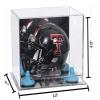 Better Display Cases Acrylic Mini - Miniature Football Helmet (not Full Size) Display Case with Mirror Case, Light Blue Risers and Mirror Base (V45/A003) view 2