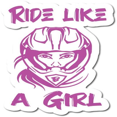 Ride Like A Girl | Dirt Bike Racing |Great Gift Idea|Great Gift Idea|Decal Sticker|2 Pack|5 Inch Stickers|FBAS11126