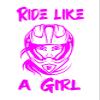 Ride Like A Girl | Dirt Bike Racing |Great Gift Idea|Great Gift Idea|Decal Sticker|2 Pack|5 Inch Stickers|FBAS11126 view 2