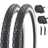 2 Pack White Wall Cruiser Bike Tires and Tubes (Pair White Wall Bike Tires and Tubes) view 1