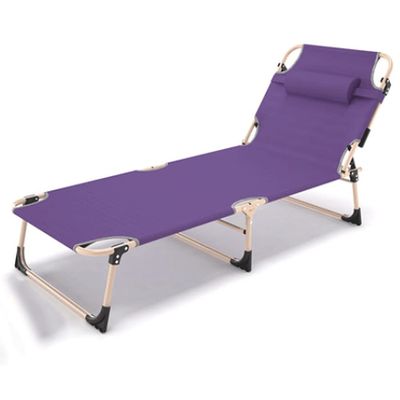 BPHUI Camping Cot Bed Adjustable Folding Camping Cot, Heavy Duty Collapsible Foldable Bed for Kids Adults with Non-Slip Foot Mat, Indoor Outdoor Comfortable for Outdoor&Indoor (Color : Purple)