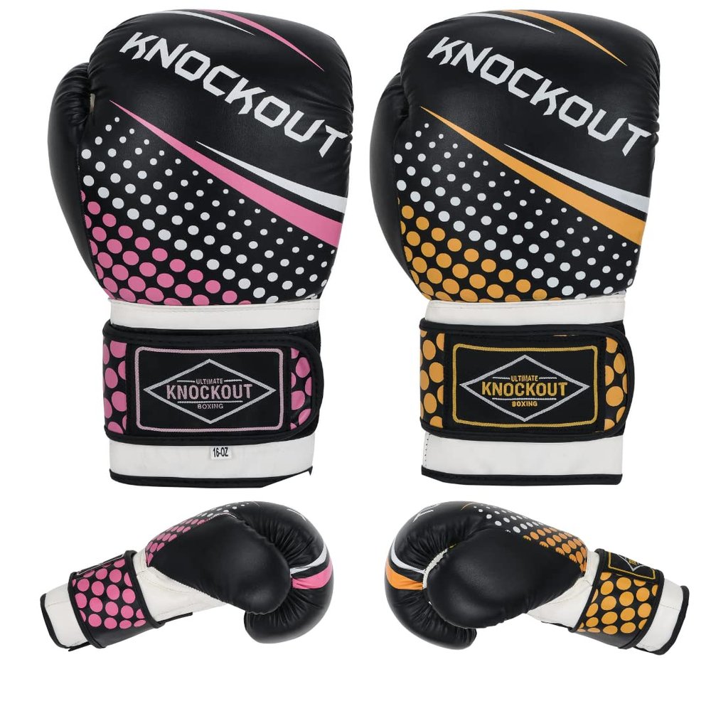 Boxing gloves 2 Pair Set and Muay Thai shin guards set, ideal for kickboxing, home gym training, and sparring, Best suited for MMA, featuring multi-layer padding and cushioning for enhanced protection