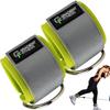 Gradient Fitness Ankle Straps (2 Pack) | Ankle Strap for Cable Machine, Ankle Bands for Working Out, Cable Ankle Strap, Cable Machine Attachment, Ankle Cable Attachments for Gym (Grey|Green) view 1