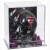 Better Display Cases Acrylic Mini - Miniature Football Helmet (not Full Size) Display Case with Mirror Case, Purple Risers and Mirror Base (V45/A003) view 1