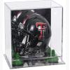 Better Display Cases Acrylic Mini - Miniature Football Helmet (not Full Size) Display Case with Mirror Case, Green Risers and Mirror Base (V45/A003) view 1