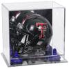 Better Display Cases Acrylic Mini - Miniature Football Helmet (not Full Size) Display Case with Mirror Case, Navy Blue Risers and Mirror Base (V45/A003) view 1