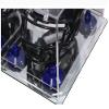 Better Display Cases Acrylic Mini - Miniature Football Helmet (not Full Size) Display Case with Mirror Case, Navy Blue Risers and Mirror Base (V45/A003) view 2